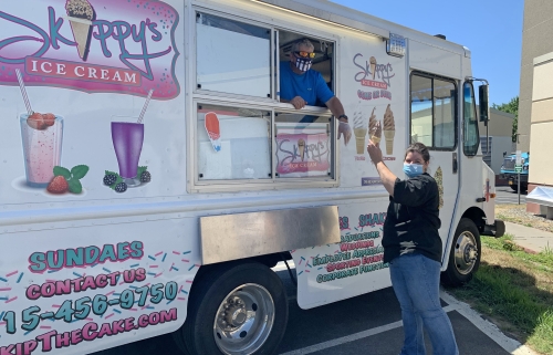 St. Luke Staff Treated To Stop From Skippy's Ice Cream - Thanked For T...
